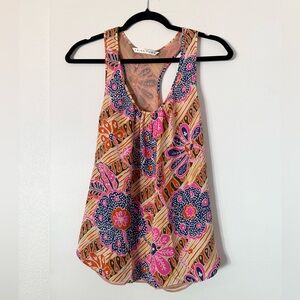 Trina Turk Multicolor Floral Silk Tank Top